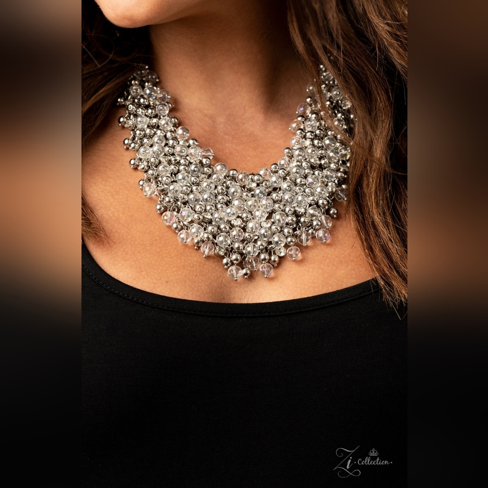 Ic Collection Silver Statement Necklace - image 1